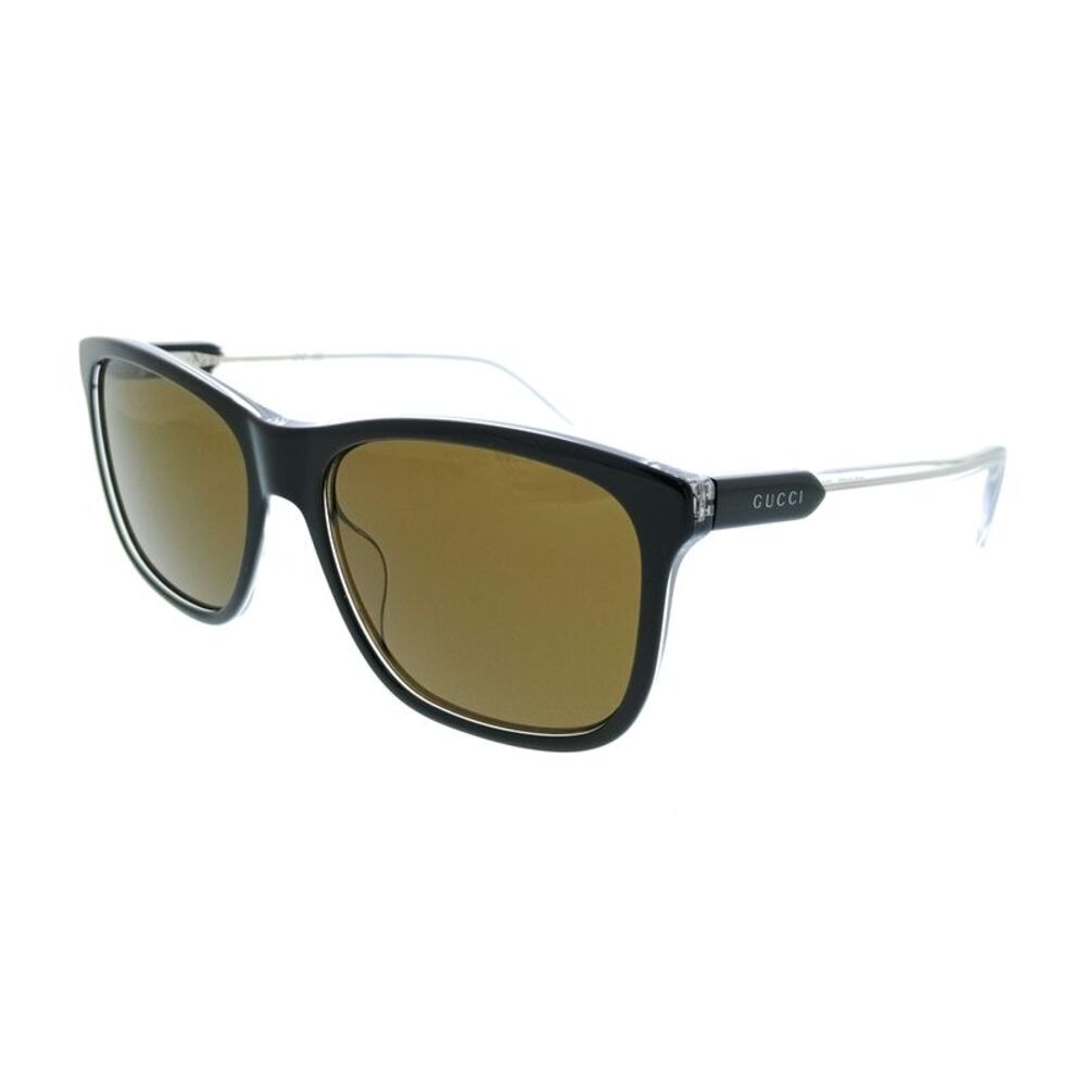 Gucci GG1819S-005 Black Square Silver Temple Mens Sunglasses
